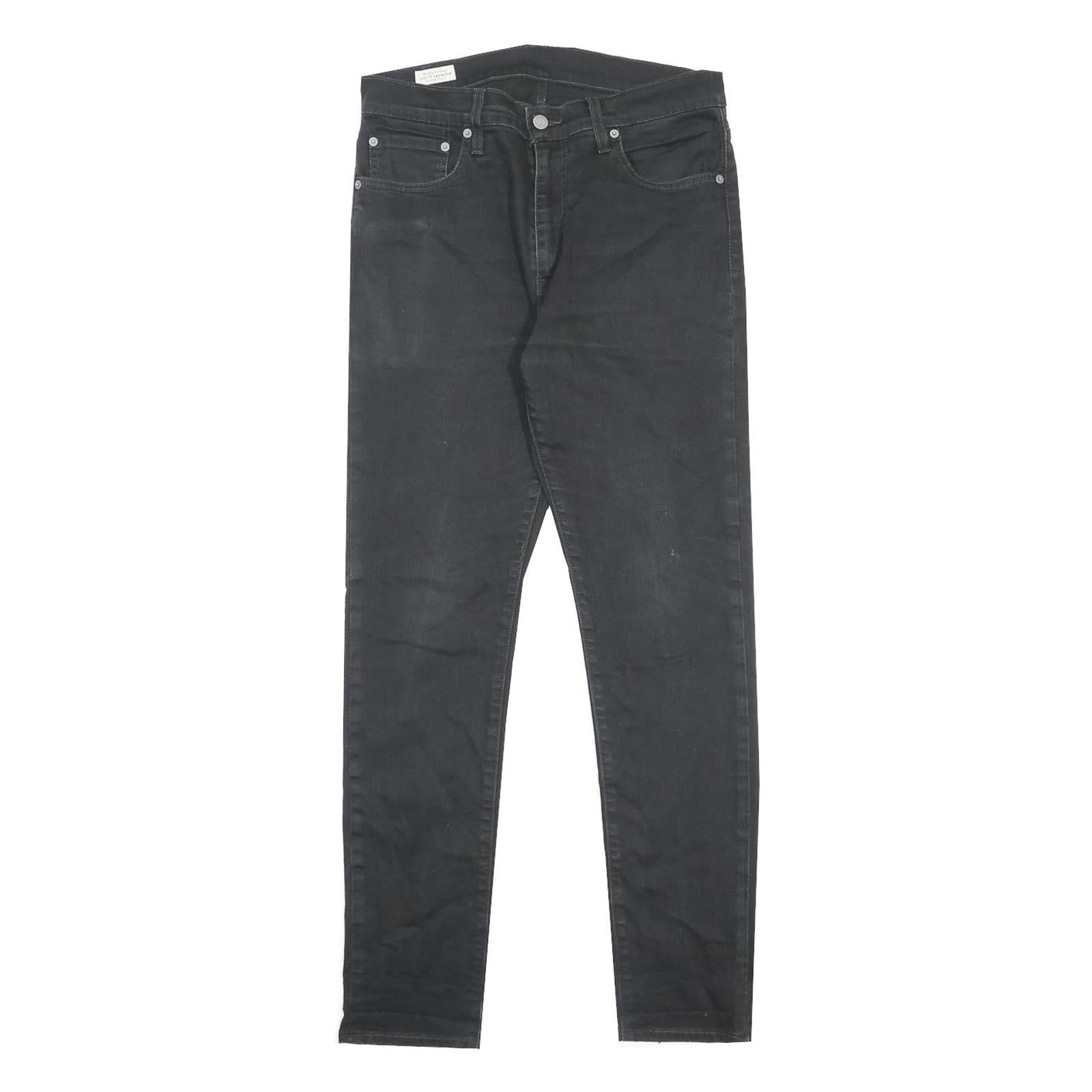 LEVI'S 512 BIG E Mens Jeans Black Slim Skinny Denim W32 L32 Zip