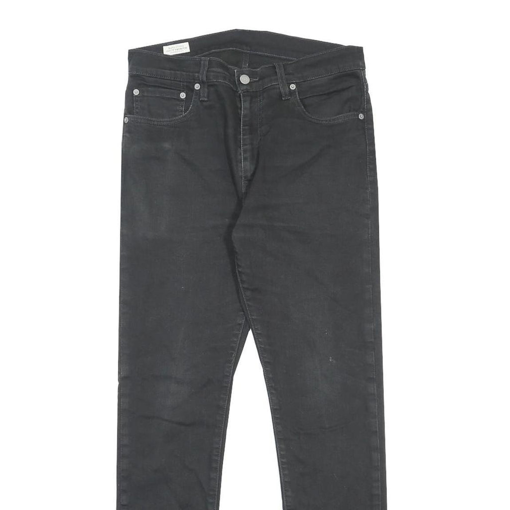 LEVI'S 512 BIG E Mens Jeans Black Slim Skinny Denim W32 L32 Zip