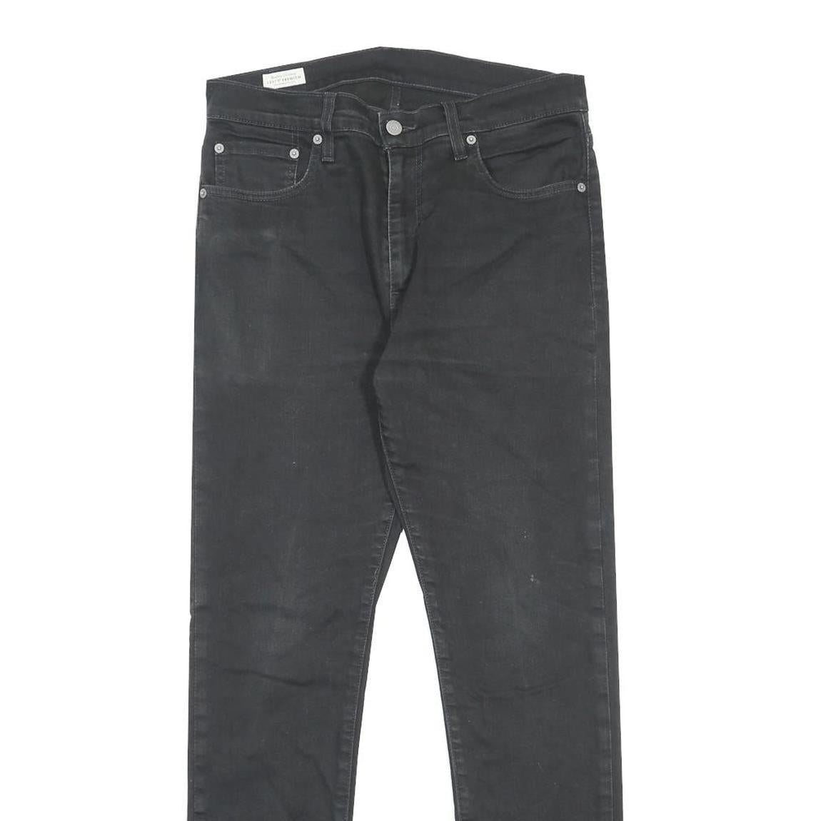 LEVI'S 512 BIG E Mens Jeans Black Slim Skinny Denim W32 L32 Zip