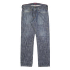 LEVI'S Mens Blue Regular Fit Straight Denim W33 L30 Zip Fly Jeans Casual Wear