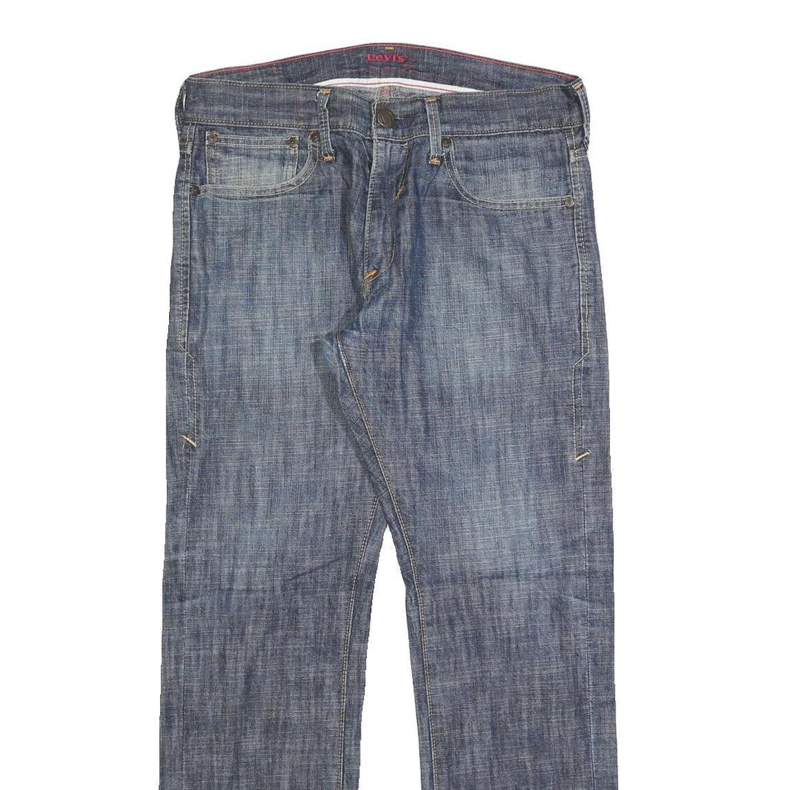 LEVI'S Mens Blue Regular Fit Straight Denim W33 L30 Zip Fly Jeans Casual Wear