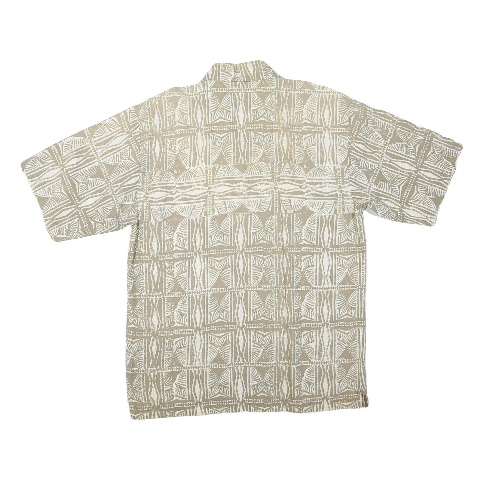 ARIZONA JEAN COMPANY Mens Beige Pattern Cotton Shirt S Casual Short Sleeve