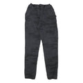 Mens Cotton Blend Black Camouflage Slim Tapered Trousers W24 L30 Casual Stylish