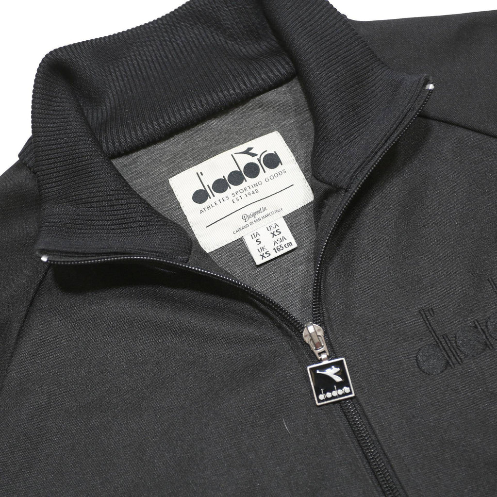 DIADORA Mens Black Athletic Zip Jacket XS Polyester Sportswear Track Top