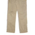 CARHARTT Mens Cotton Blend Beige Regular Fit Straight Leg Trousers W34 L33