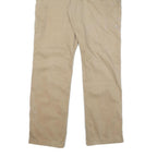 CARHARTT Mens Cotton Blend Beige Regular Fit Straight Leg Trousers W34 L33