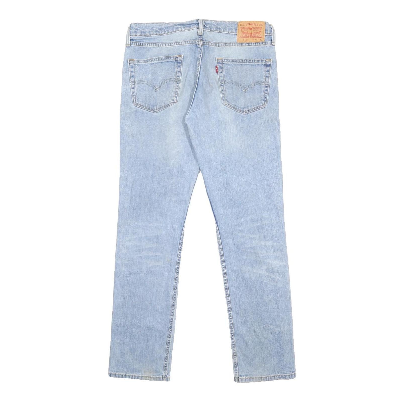 LEVI'S 511 Slim Mens Jeans Blue Slim Skinny Denim Medium W33 L32 Stylish