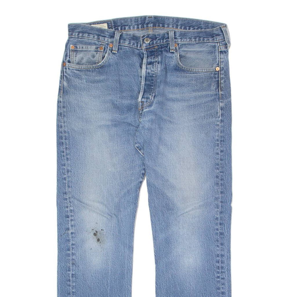 LEVI'S 501 BIG E Jeans Mens Blue Regular Straight Stone Wash W34 L32