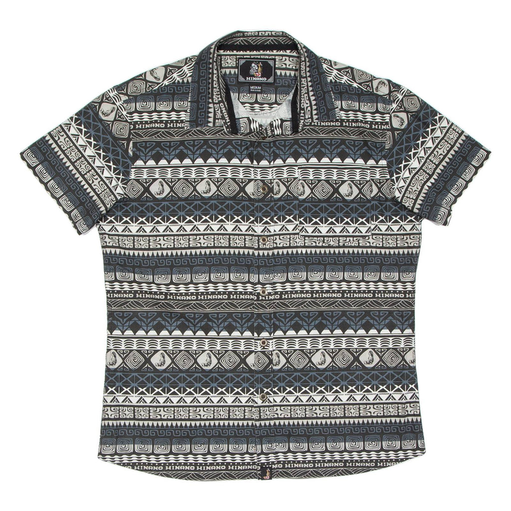 Mens Shirt Black Crazy Pattern M