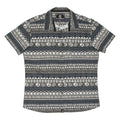 Mens Shirt Black Crazy Pattern M