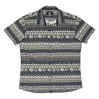Mens Shirt Black Crazy Pattern M