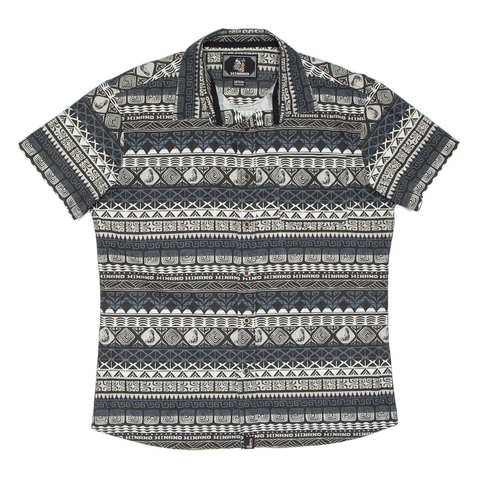 Mens Shirt Black Crazy Pattern M