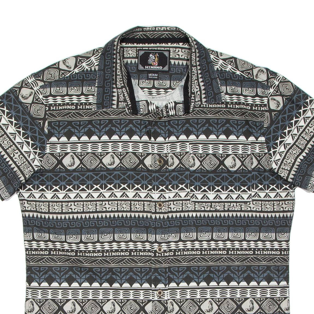 Mens Shirt Black Crazy Pattern M