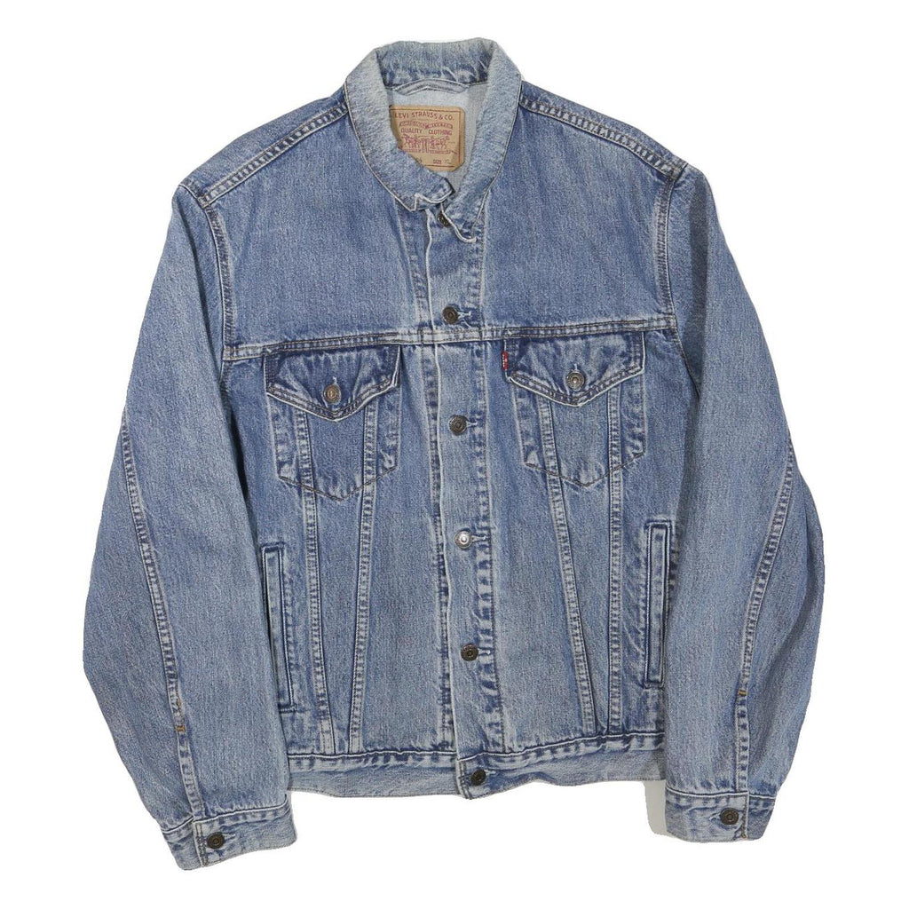 LEVI'S Mens Blue Denim Cotton Blend Button Jacket XL Classic Casual Retro