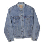 LEVI'S Mens Blue Denim Cotton Blend Button Jacket XL Classic Casual Retro