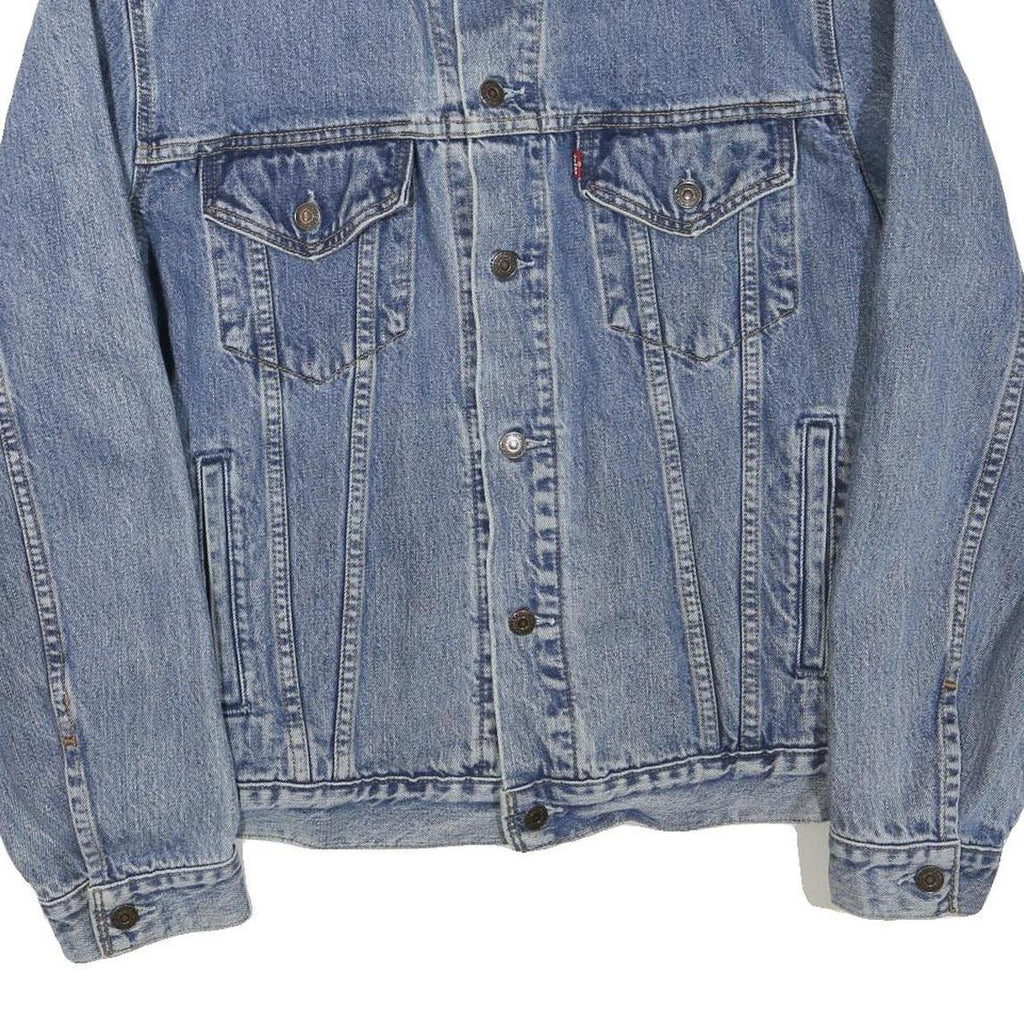 LEVI'S Mens Blue Denim Cotton Blend Button Jacket XL Classic Casual Retro