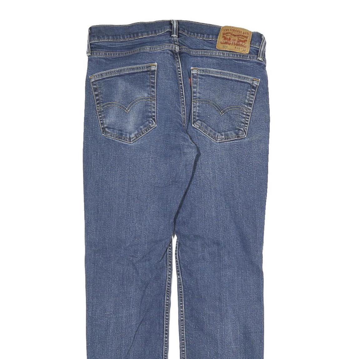 LEVI'S 514 Mens Jeans Blue Slim Straight Denim Medium W32 L32 Classic Fit