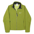 JACK WOLFSKIN Womens Green Outdoor Jacket UK 8 Polyester Blend Zip Softshell