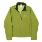 JACK WOLFSKIN Womens Green Outdoor Jacket UK 8 Polyester Blend Zip Softshell