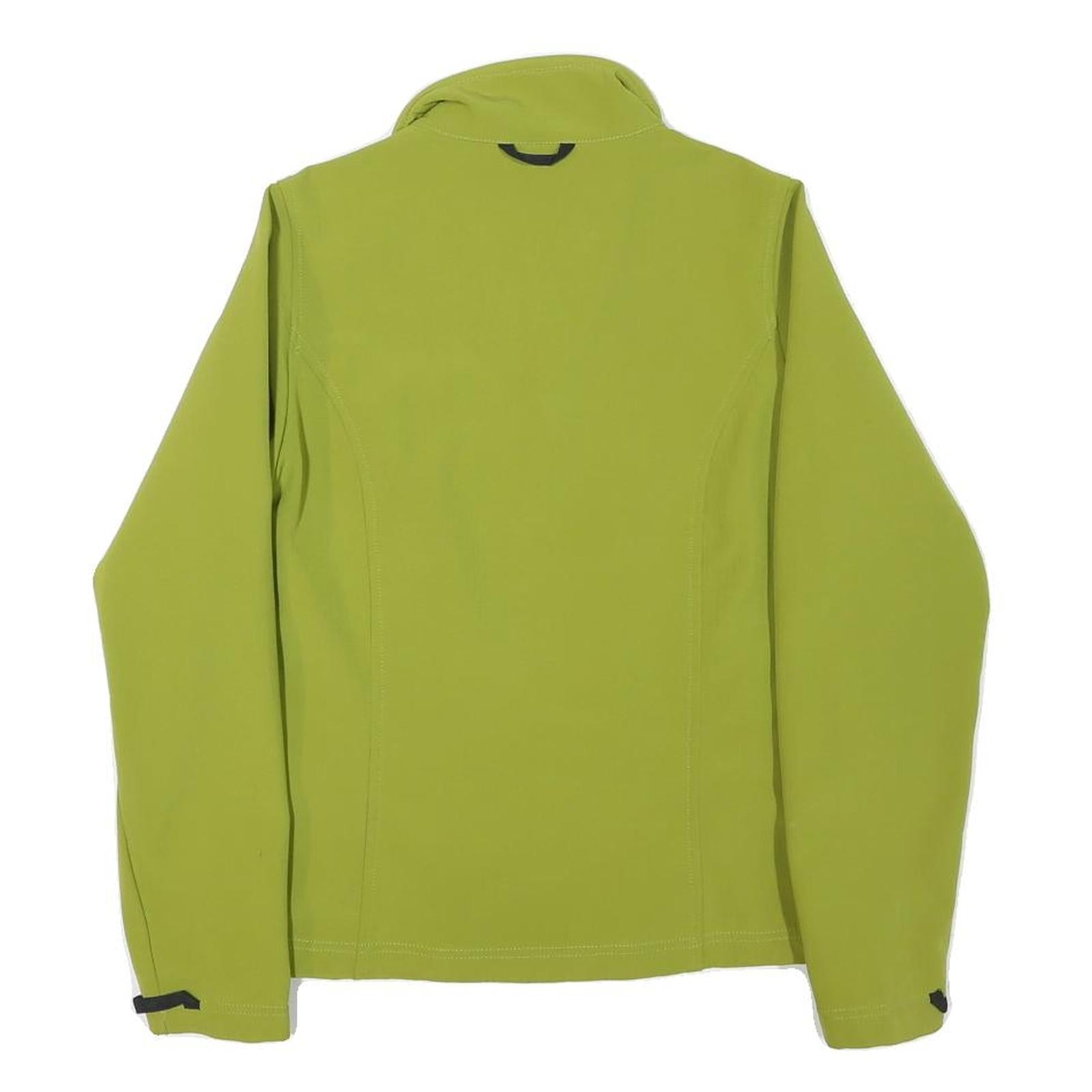 JACK WOLFSKIN Womens Green Outdoor Jacket UK 8 Polyester Blend Zip Softshell