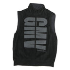 GIAN MARCO VENTURI Mens Black Zip Jacket M Polyester Plain Comfort Warm