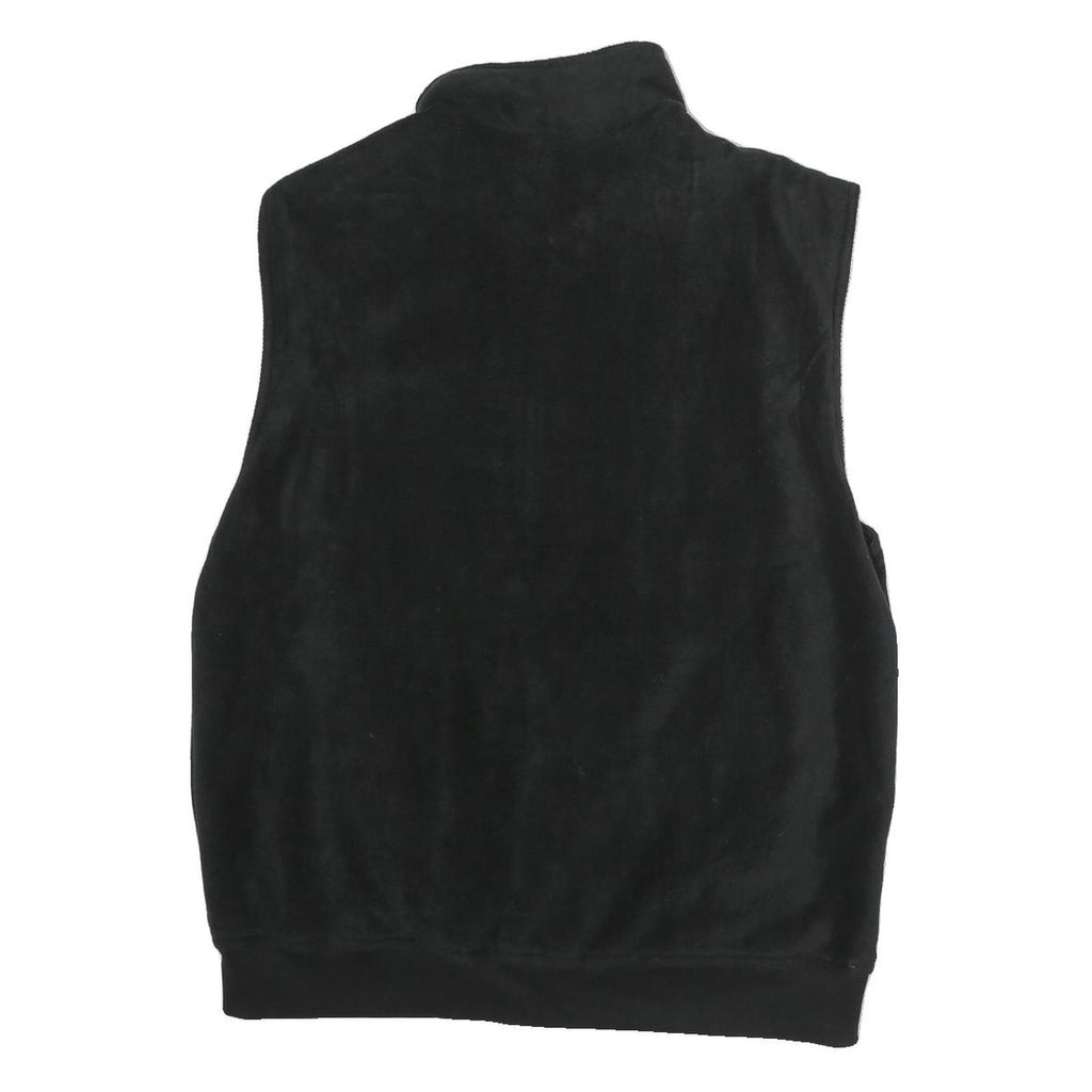 GIAN MARCO VENTURI Mens Black Zip Jacket M Polyester Plain Comfort Warm