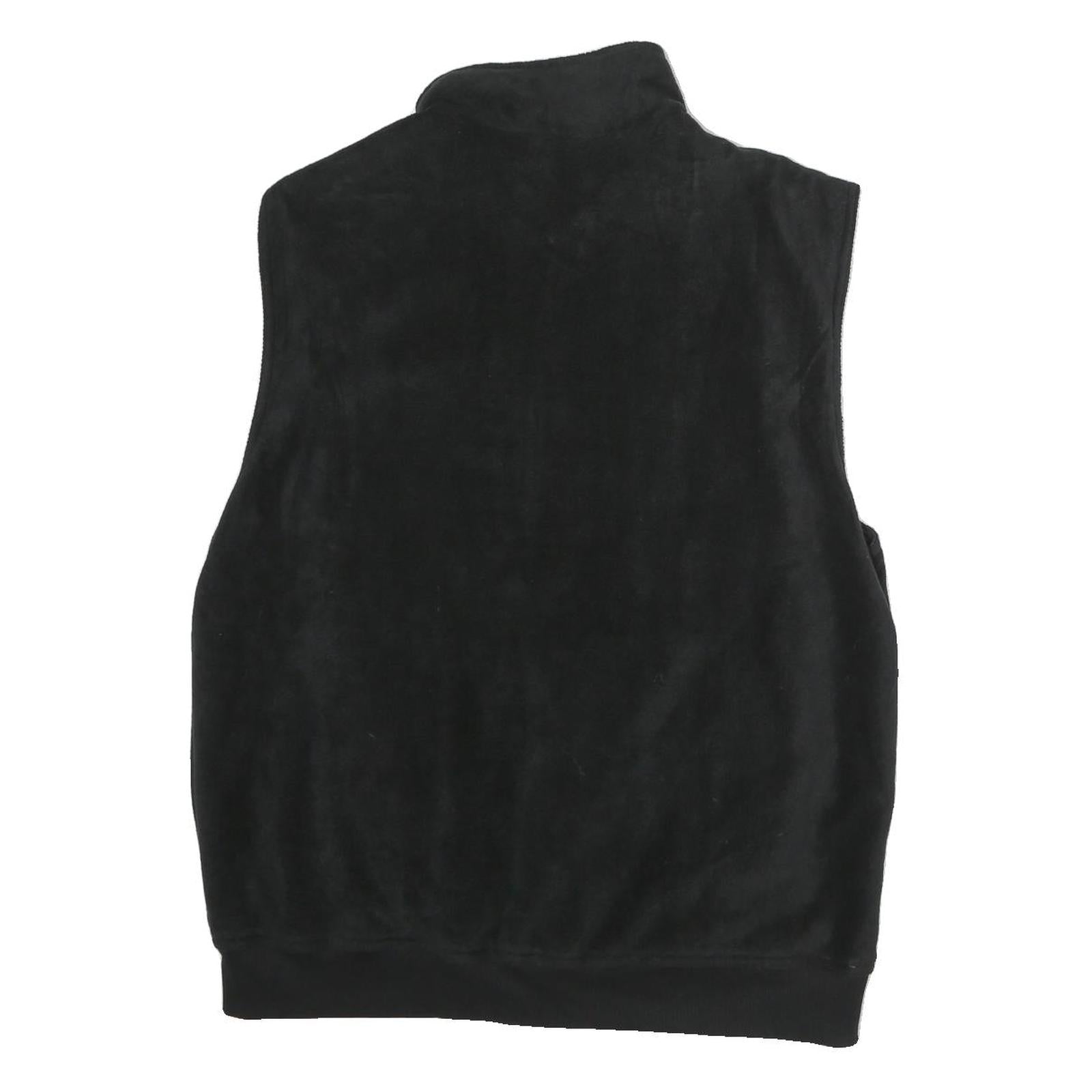 GIAN MARCO VENTURI Mens Black Zip Jacket M Polyester Plain Comfort Warm