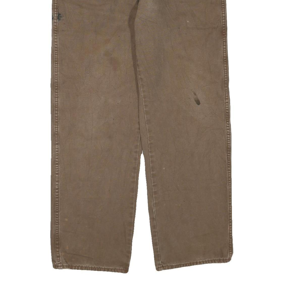 DICKIES Mens Jeans Brown Regular Straight Denim Good Condition W40 L32 Workwear