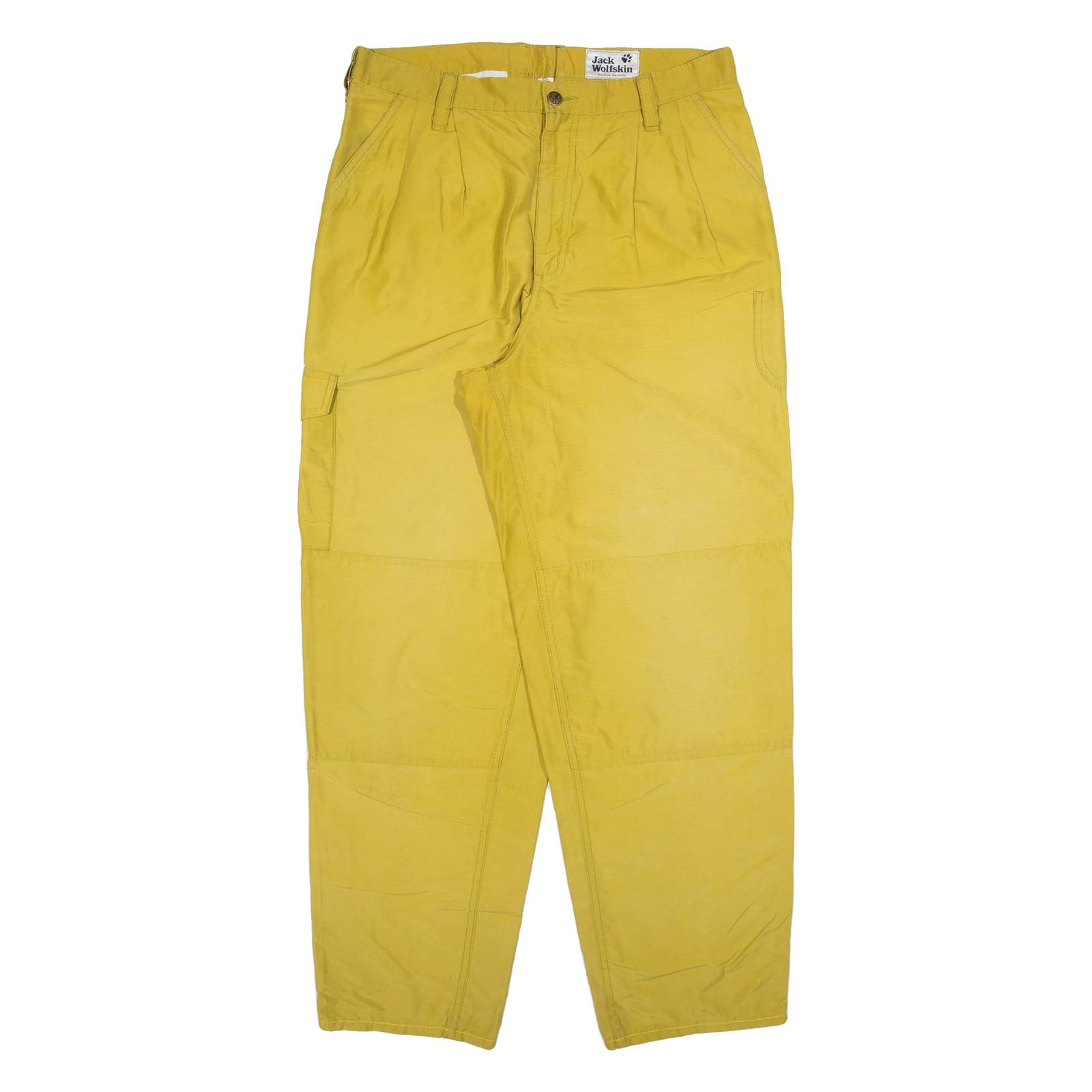 JACK WOLFSKIN Womens Trousers Yellow Relaxed Tapered W32 L31