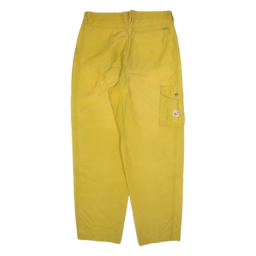 JACK WOLFSKIN Womens Trousers Yellow Relaxed Tapered W32 L31