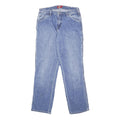 DICKIES Womens Jeans Blue Regular Straight Denim Light W28 L30 Workwear Pockets
