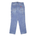 DICKIES Womens Jeans Blue Regular Straight Denim Light W28 L30 Workwear Pockets