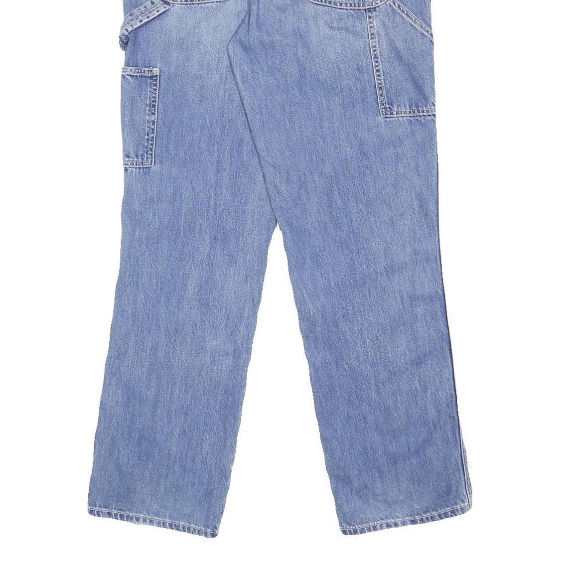 DICKIES Womens Jeans Blue Regular Straight Denim Light W28 L30 Workwear Pockets