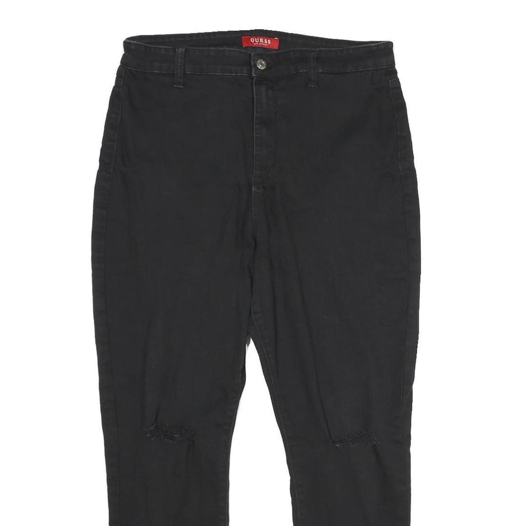GUESS Womens Jeans Black Relaxed Skinny Denim W32 L28 Casual Stylish Zip
