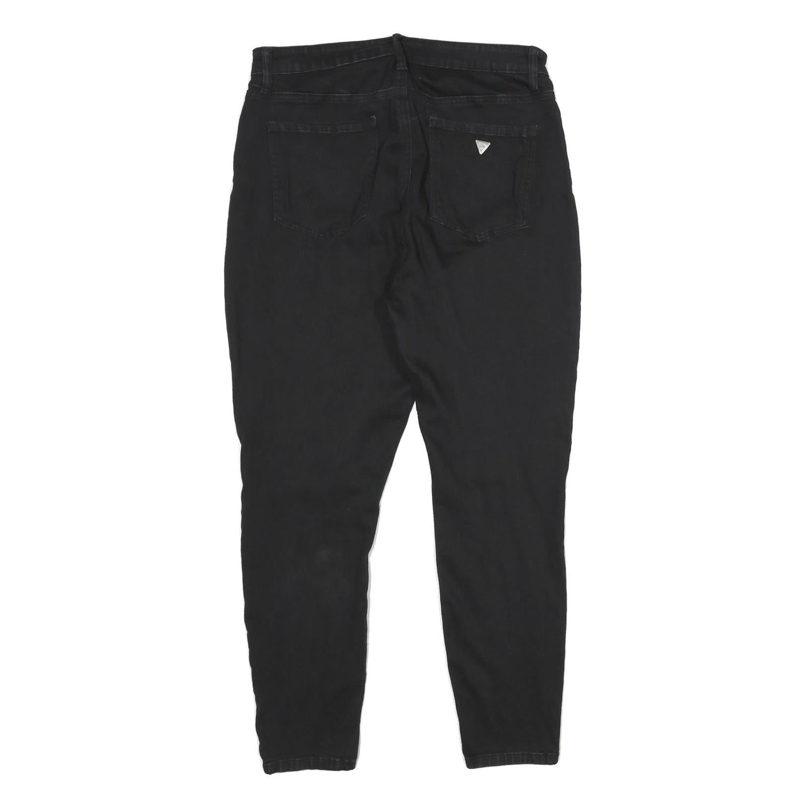 GUESS Womens Jeans Black Relaxed Skinny Denim W32 L28 Casual Stylish Zip