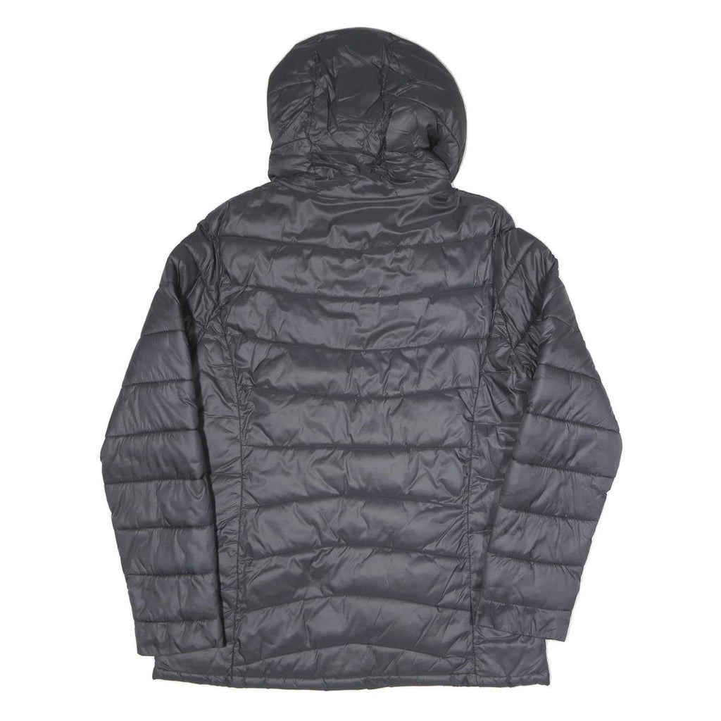 KAPPA Womens Black & Pink Hooded Puffer Jacket M Polyester Blend Zip Casual