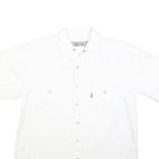 UNDERGROUND Mens White Cotton Blend Short Sleeve Shirt L Casual Workwear