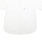 UNDERGROUND Mens White Cotton Blend Short Sleeve Shirt L Casual Workwear