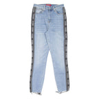 GUESS Spell-Out Womens Jeans Blue Slim Skinny Stone Wash W24 L25