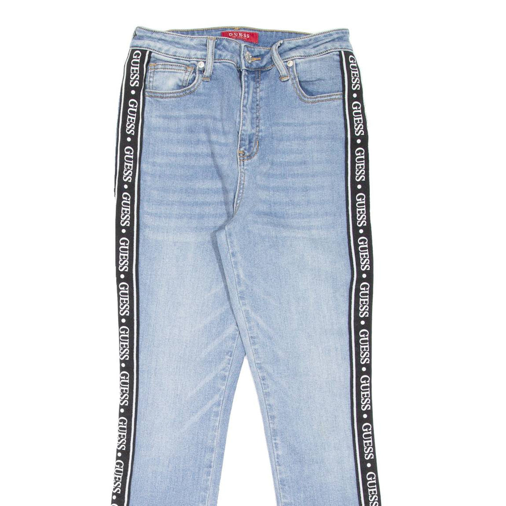 GUESS Spell-Out Womens Jeans Blue Slim Skinny Stone Wash W24 L25