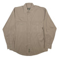 TIMBERLAND Mens Beige Cotton Shirt S Button Pocket Casual Workwear