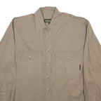 TIMBERLAND Mens Beige Cotton Shirt S Button Pocket Casual Workwear