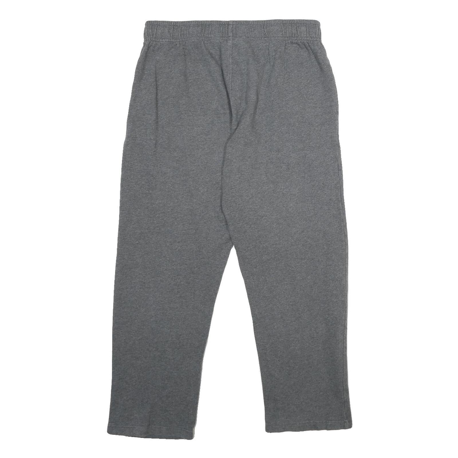 REEBOK Mens Joggers Grey L W32 L28 Cotton Blend Regular Tapered Fit Casual