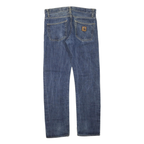 CARHARTT Womens Regular Fit Blue Denim Cotton Blend Jeans W34 L32 Classic Zip