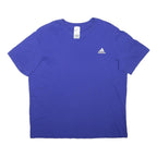 ADIDAS Mens Blue XL Cotton Blend Crew Neck Short Sleeve Casual T-Shirt