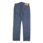 LEVI'S 501 Mens Jeans Blue Regular Straight Denim Medium W34 L32 Classic Button