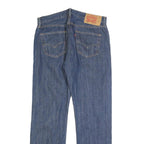 LEVI'S 501 Mens Jeans Blue Regular Straight Denim Medium W34 L32 Classic Button