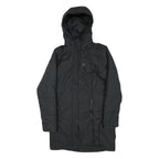 JACK WOLFSKIN Womens Black Outdoor Jacket M Polyester Blend Quilted Hooded Zip