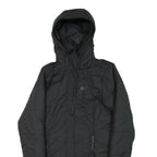 JACK WOLFSKIN Womens Black Outdoor Jacket M Polyester Blend Quilted Hooded Zip