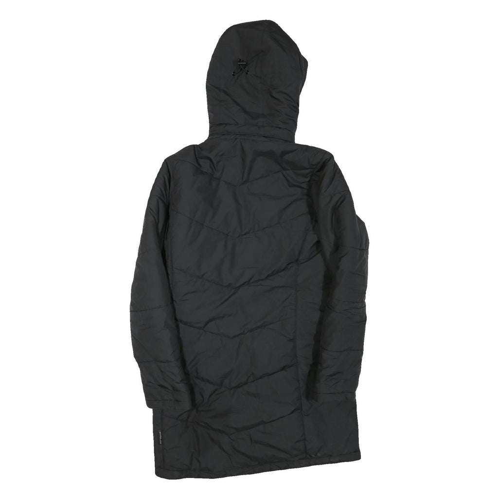 JACK WOLFSKIN Womens Black Outdoor Jacket M Polyester Blend Quilted Hooded Zip